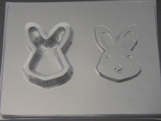 832 Bunny Rabbit Face Pour Box Chocolate Candy Mold